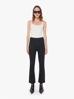 MOTHER Black High-Rise Flare Jeans